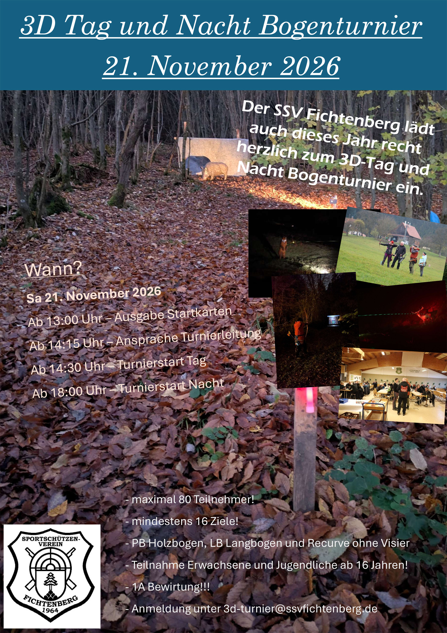 Flyer SSV Bogenschiessen Nacht 2026